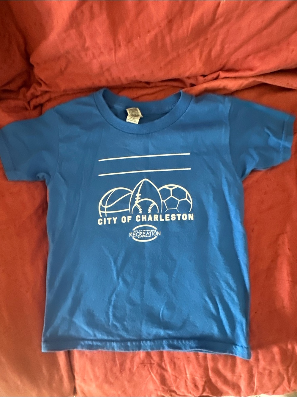 Gildan Blue Kids City of Charleston Sports Tee